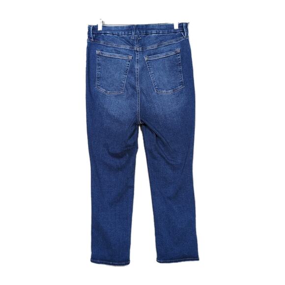 GOOD AMERICAN Power Stretch Pull-On Straight Jeans Indigo490 Women's 5 / 2XL - Picture 3 of 7